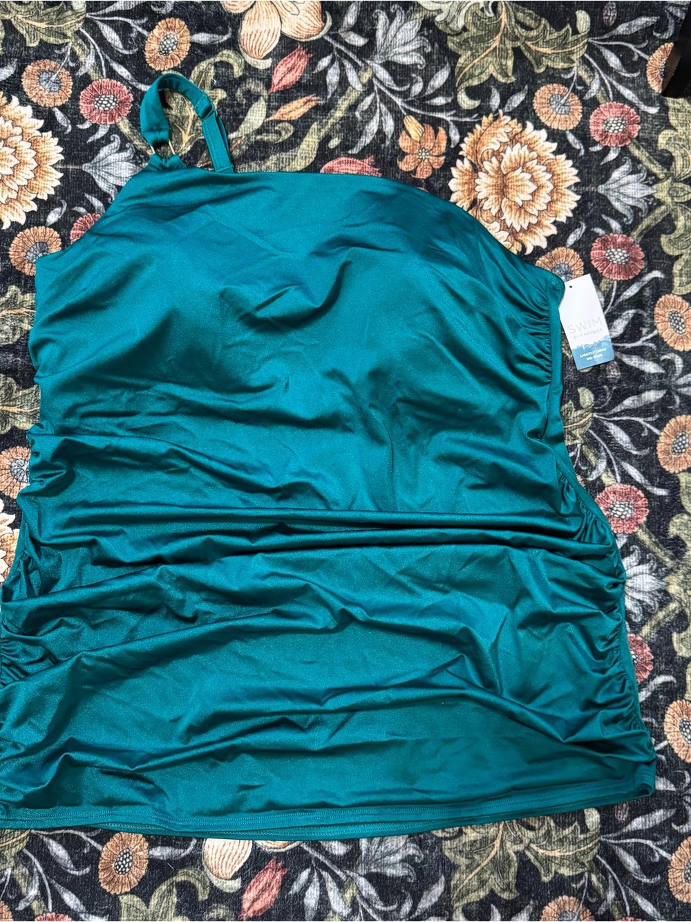 SWIM BY CACIQUE | One Shoulder Swim Tank Top NWT Size 20
